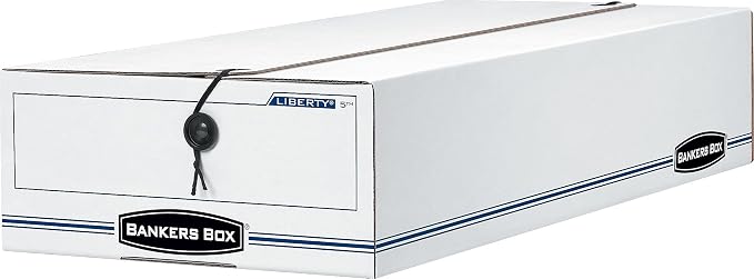 Bankers Box 12-Pack String & Button Check Box, 5-3/4" x 9" x 23-1/4" | Keep checks and specialty forms protected, sorted, and ready to retrieve with secure string-and-button closure. - Image 2