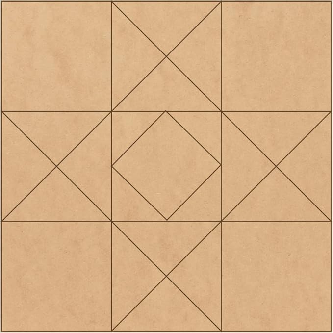 Barn Quilt Stencil | Unfinished Wood Quilt Block Painting Sign | DIY Painting Craft Kit for Adults | Farmhouse Wall Art and Quilting Decor (15 inches, Hourglass) by AVTRBoutique