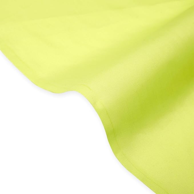 Cotton Broadcloth Fabric Lightweight Soft Solid Woven Polyester Blend By The Yard & Wholesale - Neon Green (1 Yard) - Image 3