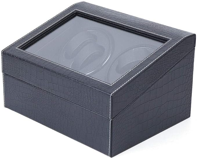 Watch Box, Luxury Auto Rotation Watch Winder Box, 4+6 Watch Storage Display Case Box Holder for Men, Best Gift for Thanksgiving Day Christmas, Black - Image 7