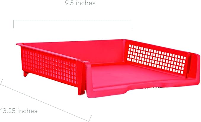 Fun Express Paper Organizer Stackable Plastic Trays 6 Pack - Colorful Desktop Organization System for Classroom & Office | Letter Size Paper Storage Bins for Teachers, Students & Home Use - Image 3