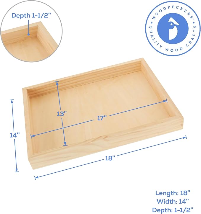 Wood Canvas 14 x 18 x 1-1/2-inch, Pack of 2 Wood Sign Blanks with Frame, Wood Cradled Panels for Crafts & Home Decor, by Woodpeckers - Image 3