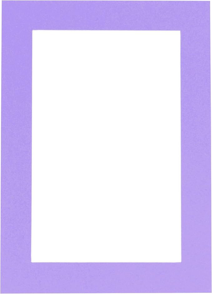 5x7 Mat for 8x10 Frame - Precut Mat Board Acid-Free Light Purple 5x7 Photo Matte Made to Fit a 8x10 Picture Frame, Premium Matboard for Family Photos, Show Kits, Art, Picture Framing, Pack of 1 Mat - Image 3