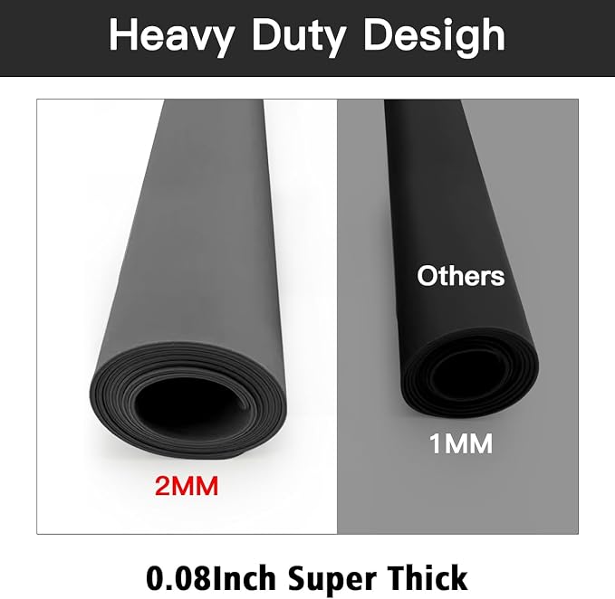 2MM Super Thick Large Silicone Mat, 23.6"x23.6"(60cmx60cm) Silicone Mats for Kitchen Counter, Non-slip Heat Resistant Mat, Waterproof Countertop Protector Mats (Bright Blue) - Image 3