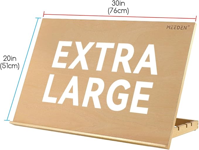 MEEDEN Extra Large(20"x 30") Wooden Tabletop Easel for Painting, 5-Position Adjustable Drawing & Sketching Board, Portable Beechwood Desktop Art Easel Stand for Adults, Artists, Beginners & Student - Image 2