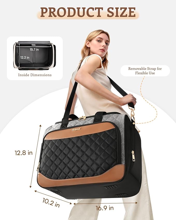 Arcoyard Sewing Machine Carrying Case with Base Plate, Shoulder Strap, Sewing Machine Bag Fits Most Standard Sewing Machines and Storage Sewing Accessories, for Brother, Singer, Black Gray Brown - Image 3