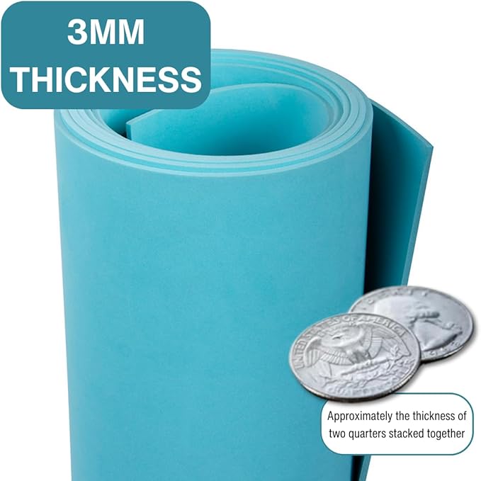 LotusFoam Large 3mm EVA Foam Sheet - 44"x 85" High Density Foam 130 kg/m3 for Cosplay, Costumes, Crafts, Flooring, Outdoor Use - 35 Colors (Olive Green) - Olive Green - Image 4