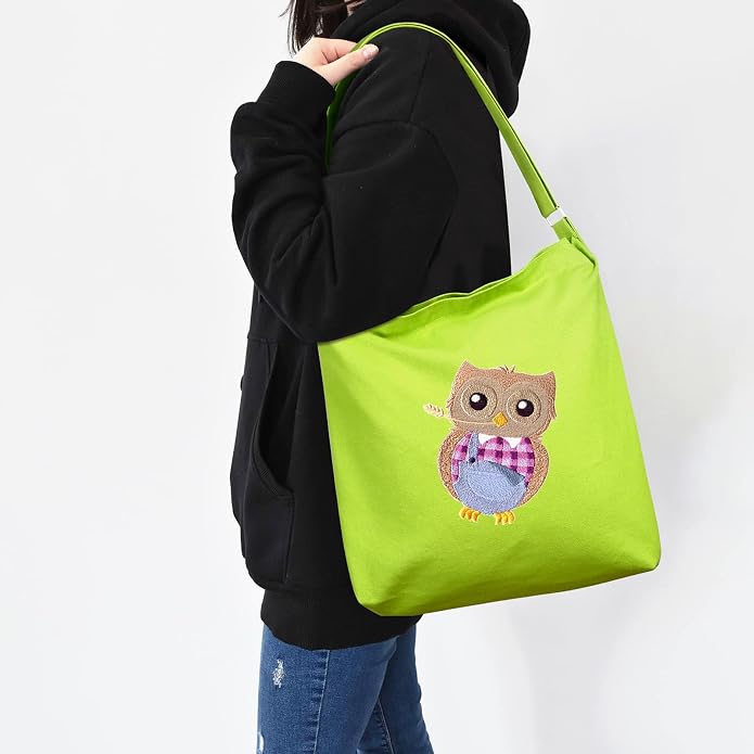 Women's blank large Size Canvas Crossbody Tote Handbags Shoulder Bag Hobo Casual Tote Diy/gifts - Image 5