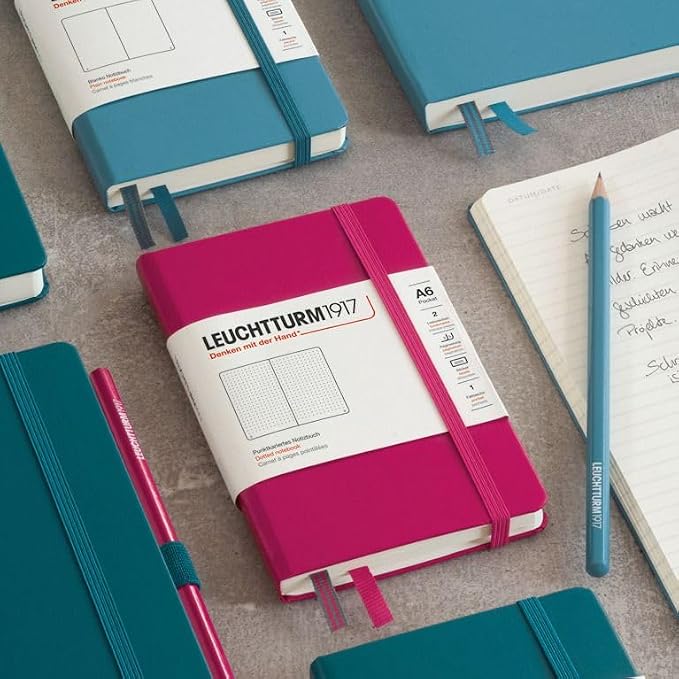 LEUCHTTURM1917 - Notebook Hardcover Pocket A6-187 Numbered Pages for Writing and Journaling (Navy, Dotted) - Image 2