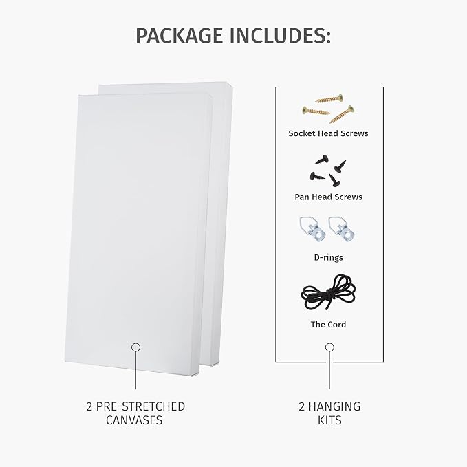 Value Pack of 2 Stretched Canvas 18x20 inch, 1-1/2 (1.5) inch deep for Your Paintings/Artwork/Wall Art/Wall Decor (Pack of 2 Canvas, 18 x 20 inch, Landscape) - Image 2