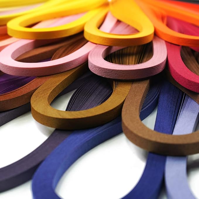 JUYA Quilling Strips Set 2880 Strips 72 Colors 1.5mm | Extensive 72-Color Palette, 116 GSM TANT Paper, 39cm (15.35in) x 1.5mm (0.06in), Consistent Color Quality, Resists Fading - Image 5