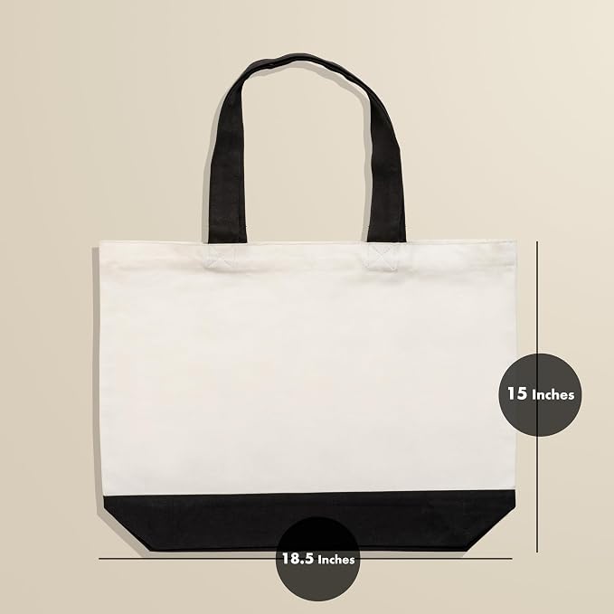 Carrywell Canvas Tote Bags 12-Pack, 15"x 18.5" - Image 4
