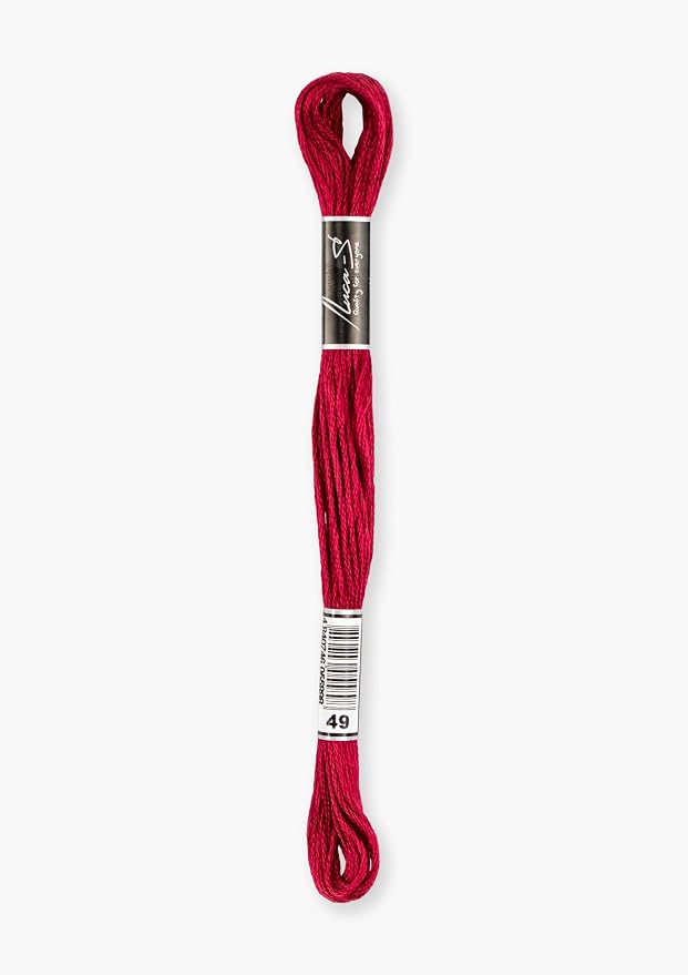 12 Pack of Premium Embroidery Thread Luca-S, 100% Giza Cotton, Oeko TEX Certified Stranded Cotton - 49 / DMC 150 / Anchor 43 - Image 2