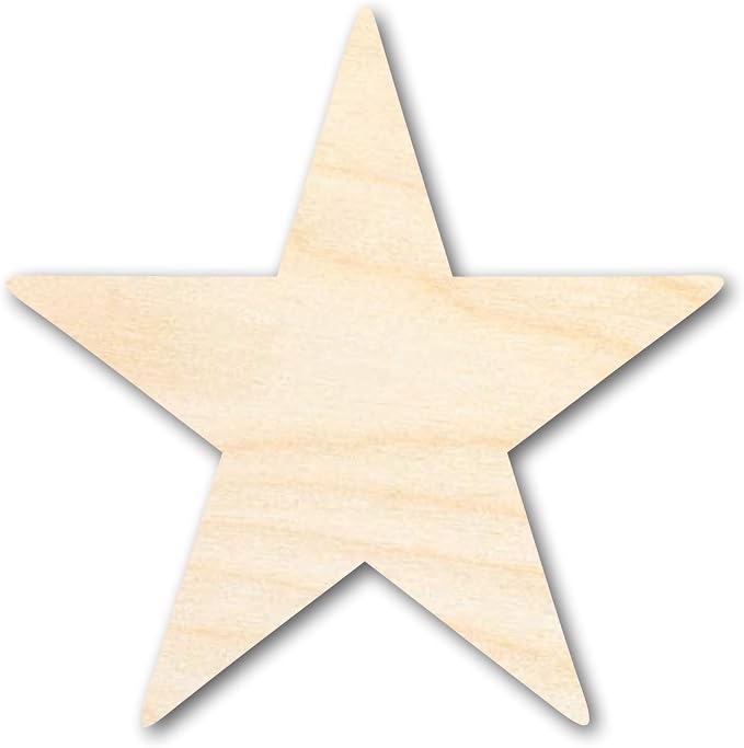 Unfinished Wood Star Shape | DIY Celestial Craft Cutout | Up to 36" 16" / 1/4" - Image 2