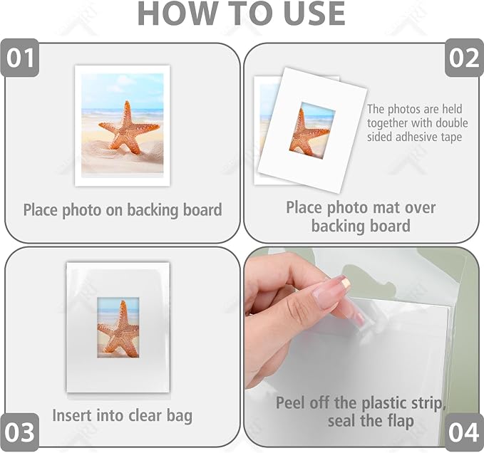 Golden State Art 5 Pack White Mat 11x14 for 5x7 Photo Matte+Backings+Bags | Acid-Free,4-Ply Thick,Pre-Cut Kit Mattes,White Core,Bevel Cut,For Photos, Pictures,Artwork, Poster or Print Display - Image 5
