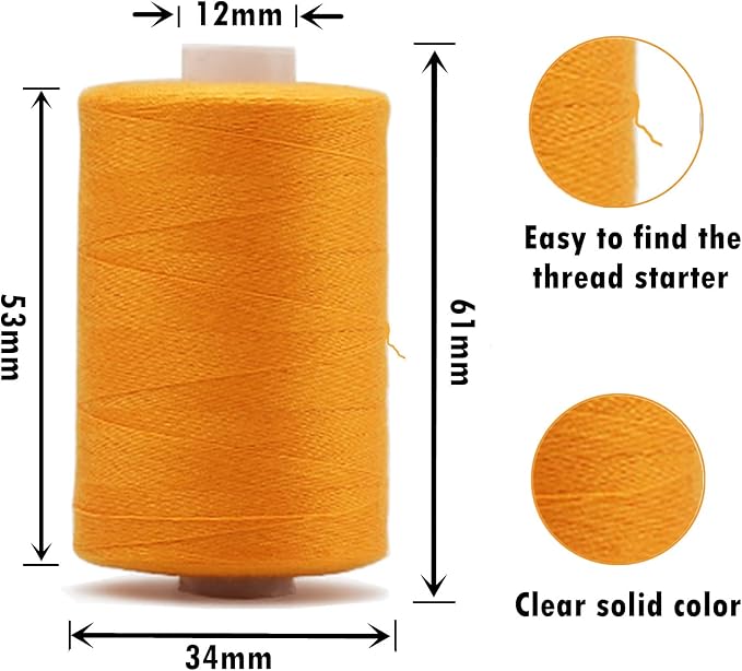 Simthread All Purpose Sewing Thread, 42 Spool Assorted 1000 Yards Polyester Threads for Sewing, Handy Polyester Sewing Threads for Sewing Machine - 42 Colors - Image 5