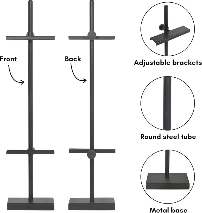 Americanflat 18" Adjustable Tabletop Easel Stand for Picture Frames up to 10x8 - Ideal Picture Frame Stand to Display Art, Signs, or Photos - Use Easel Stands for Home or Events - Black - Image 4