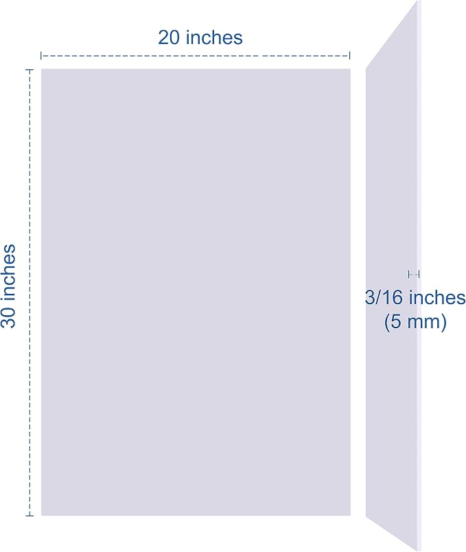 Foam Board 20 x 30 x 3/16"(5mm), Foam Core Board Sheets, White Poster Board | 12 Pack, Acid Free Foamboard, Rigid Sign Board for Mounting, Framing, Backing, Display, Presentation, Prints, Crafts & Art - Image 3