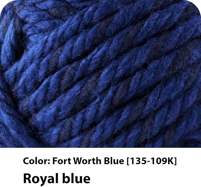 Lion Brand Yarn 135-109 Hometown Yarn, Fort Worth Blue (1 skein) | Super Bulky Acrylic Fiber for Warm Crochet Blankets, Knit Winter Hats, Chunky Cardigans, Soft Scarves, Weaving - Image 2
