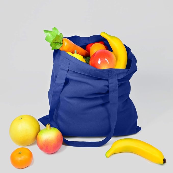 NPBAG 15 Pack 15'' X 16'' Blue Cotton Tote Bags, Lightweight Blank Bulk Cloth bags with 1pc of PTFE Teflon Sheet - Image 3