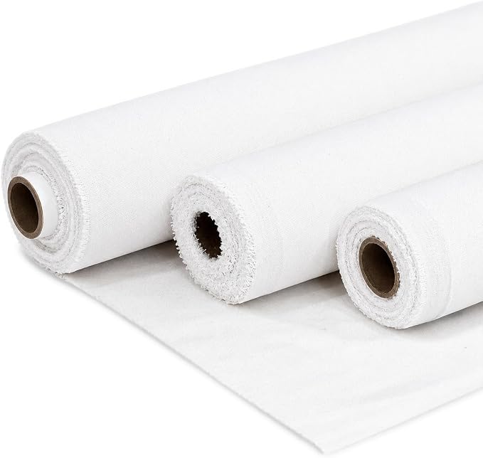 Barcelonetta | Canvas Fabric | Cotton Duck | Heavy | White 10oz | 62'' Wide | Arts & Crafts, Backings, Covers, Placemats (4 Yard) by Barcelonetta