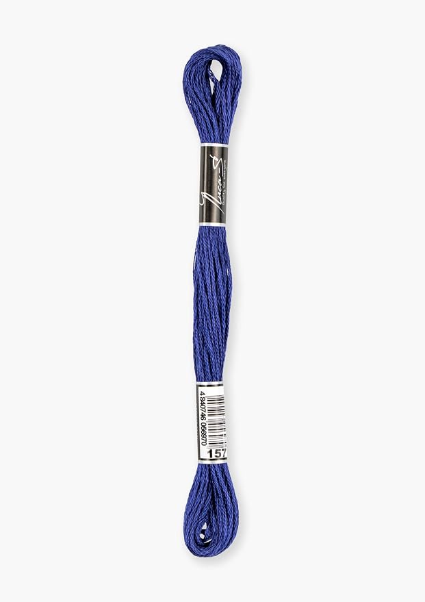 12 Pack of Premium Embroidery Thread Luca-S, 100% Giza Cotton, Oeko TEX Certified Stranded Cotton - 157 / DMC 158 / Anchor 123 - Image 2