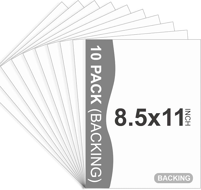 Somime 10 Pack Backing Boards, 8.5x11 Acid-Free Uncut White Mat Boards | Backerboards for Art Prints, Ideal for Photos, Pictures, Prints, and Frames by SOMIME
