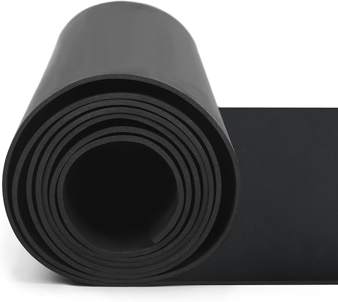 Frienda 35 x 118 Inch Large Eva Foam Sheet Black Eva Foam Cosplay Foam Padding Thick Roll Non Slip for Costumes Armor DIY Craft Projects (4 mm Thick) by Frienda