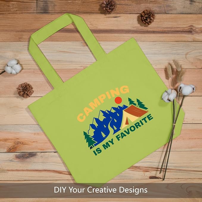 TOPDesign 1-Pack Super Strong Large 12oz Cotton Canvas Tote Bag, Reusable Grocery Shopping Cloth Bag, Fashionable Two-Tone Tote for Crafts, DIY Your Creative Designs - Image 3