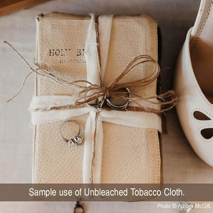 50 Yards Natural Unbleached Tobacco Cloth Natural Cotton Fabric Lightweight for Wedding Decor by JCS - Image 4