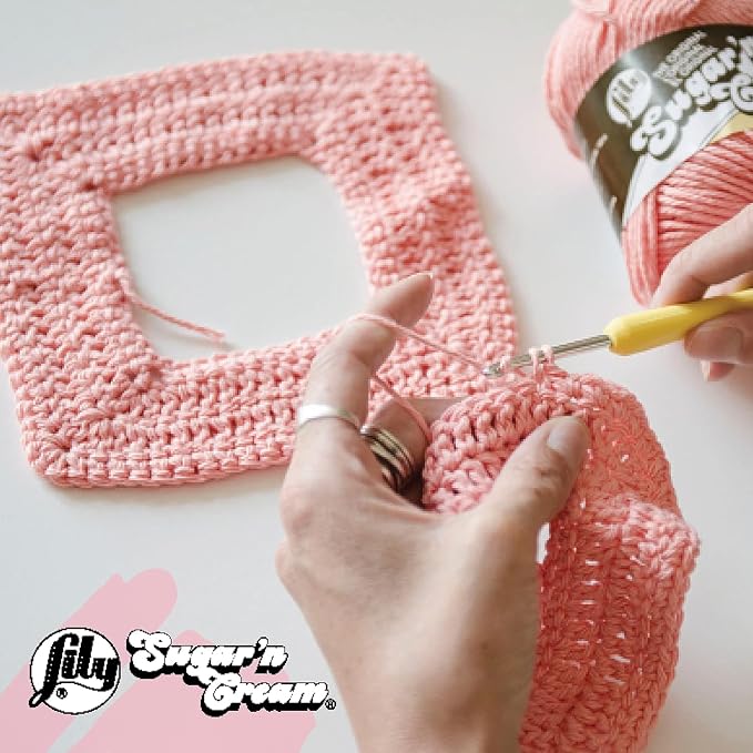 Lily Sugar'n Cream Cone Cotton Yarn for Dishcloths, White | #4 Worsted Yarn, 100% Cotton Cone Yarn for Crochet, Knitting, Dishcloths and Crafts, 674 Yards, 400g/14.11oz, 1-Pack - Image 10