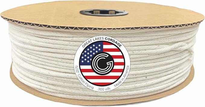 5/32" Cotton Piping Cord, Size 0 (300 yds) by GreatLakesCordage