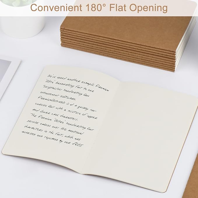 24 Pack A5 Kraft Notebooks Bulk, 8.15x5.5 Inches Blank Journaling Notebooks, Notebooks for Work, Composition Notebooks for School, Journal notebooks for kids, 60 Pages - Image 5