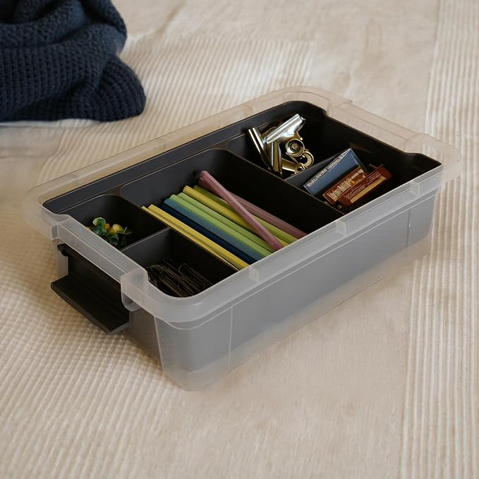 Superio Storage Container Organizing Bin with Removable Tray Plastic Tools, Sewing, Crafts Box, 7.5 Qt. - Image 8