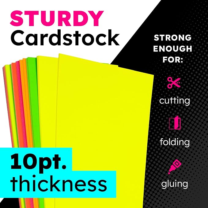 Hygloss Medium Poster Board 22x28 - 25 Neon Orange Single Color Bulk Pack - 10 Pt. Thickness Colored Poster Board Paper for Projects, Signs, Displays - Posterboard Multipack 22" x 28" - Image 3