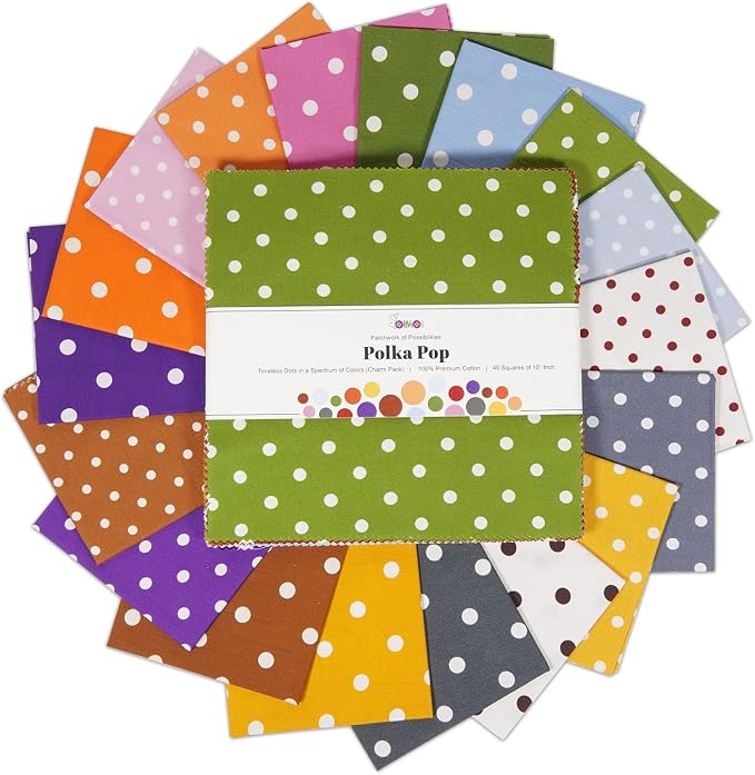 Soimoi 40 Pcs Cotton Fabric Squares Bundles Charm Packs for Quilting, Fat Quarter Layer Cakes, Precuts Quilt Squares 5 x 5 inches, DIY Fabric Bundle - Meadow Bliss - Image 9