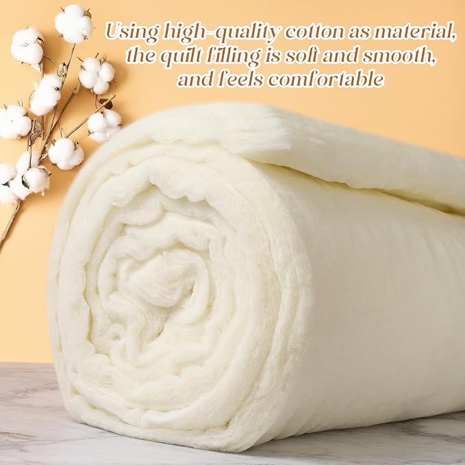 Peryiter 1 Roll 27 Inch x 4 Yard x 1 Inch Thick Cotton Upholstery Batting Quilt Batting Cotton Batting Bolt for Cushion Pillows Bedspreads Interior Decoration Crafts - Image 4