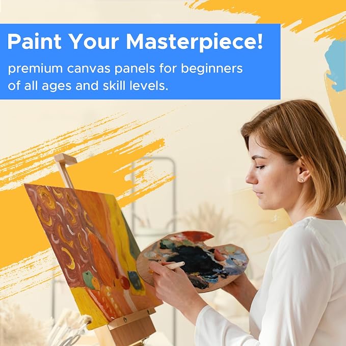 Paint Canvas Boards 82 Pack, 8x10inch Blank Canvases for Painting Bulk | Gesso Primed Acid-Free 100% Cotton Painting Canvas Panels for Acrylic Oil Tempera Watercolor Paints, Art Painting Supplies - Image 9