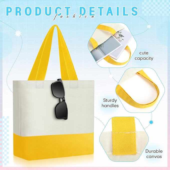 Sanwuta 12 Pcs Mini Canvas Tote Bag Small Sublimation Blank Reusable Grocery Cloth Tote for Women Craft Gift Shopping (Assorted) - Image 3