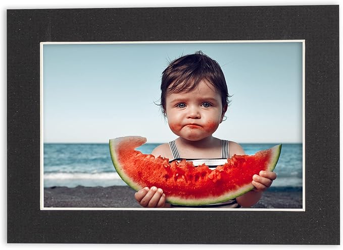 5x7 Mat for 8.5x11 Frame - Precut Mat Board Acid-Free Show Kit with Backing Board, and Clear Bags Textured Black 5x7 Photo Matte For a 8.5x11 Picture Frame Matboard for Framing, Pack of 100 Mats - Image 7