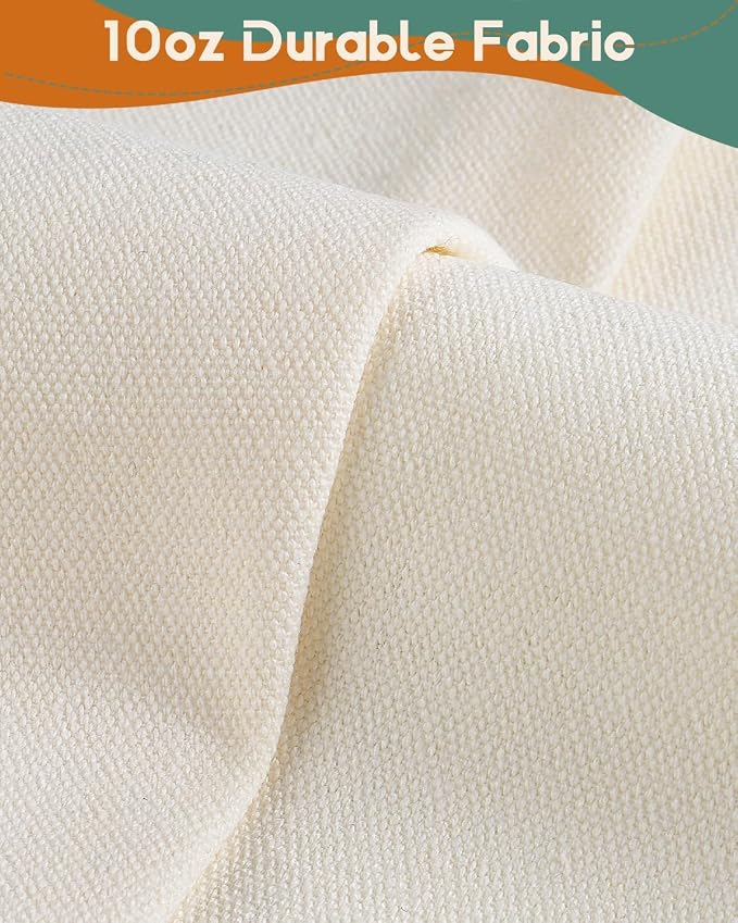 24 Pack Canvas Tote Bag Bulk with Zipper and Pocket (13x15in) | DIY friendly, 10oz thick fabric, machine washable without shrinking, ideal for painting, sublimation, HTV - Image 4