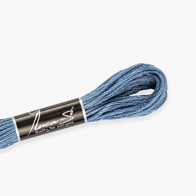 Premium Embroidery Thread Luca-S, 100% Giza Cotton, Oeko TEX Certified Stranded Cotton - 193 / DMC 931 / Anchor 1034 by Luca-S
