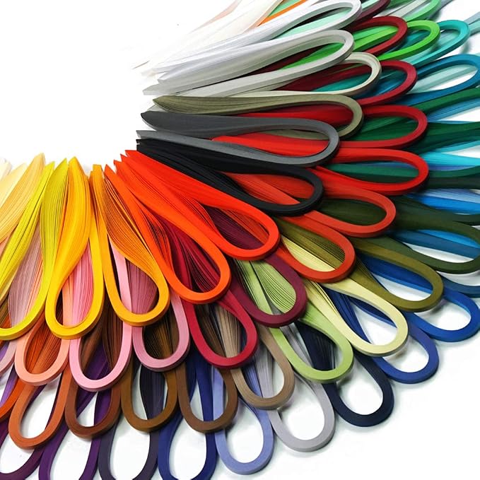 JUYA Quilling Strips Set 2880 Strips 72 Colors 1.5mm | Extensive 72-Color Palette, 116 GSM TANT Paper, 39cm (15.35in) x 1.5mm (0.06in), Consistent Color Quality, Resists Fading by JUYACrafts