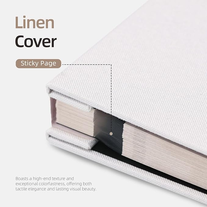 Vienrose Large Photo Album Self Adhesive for 4x6 8x10 10x12 Pictures Scrapbook Album DIY Scrap Book 40 Sticky Pages with A Metallic Pen 13"x12.6"40 Pages | Large Scrapbook Album, 20 Sheets, 4x6 8x10 10x12 Photos, Metallic Pen, DIY Memory Book, Travel P... - Image 5