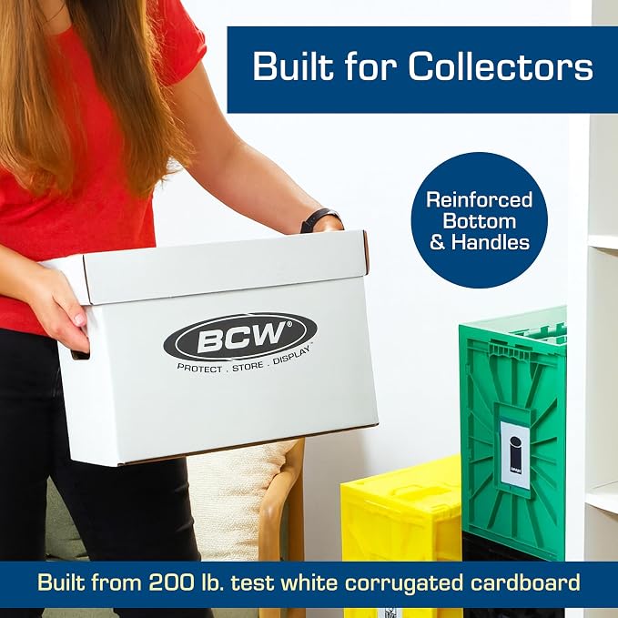BCW Short Comic Storage Box - 3 Pack | Holds 150-175 Current/Silver Age Comics | Stackable, Durable 200 lb. Strength - Image 4