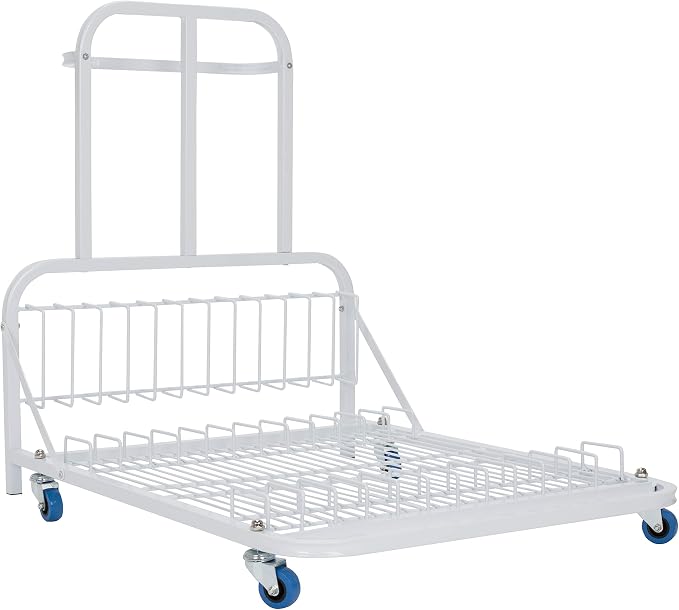 Dryden Art Canvas Storage Rack & Frame Keeper, Mobile Cart, Large Floor Model with Casters and Handle - 33" x 25.5" x 30.5" - White by Unknown