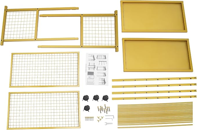 16 Tier Ribbon Holder Organizer Rack for Craft Room, Ribbon Display Stand with Lockable Wheels, Multifunctional Ribbon Storage Flower Gift Wrap Organizer for Flower Shop, Cake Shop (Gold) - Image 4