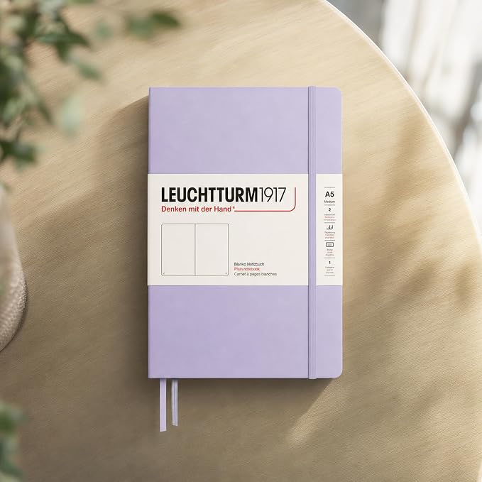LEUCHTTURM1917 - Notebook Hardcover Medium A5-251 Numbered Pages for Writing and Journaling (Lilac, Plain) - Image 4