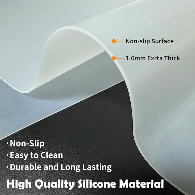 Large Silicone Mats, 78.7”x15.7” Extra Large Silicone Heat Resistant Mat, Countertop Protector, Nonstick Waterproof Mats for Kitchen Counter, Shipped Rolled Up Kitchen Counter Mat, Dark Gray - Image 6