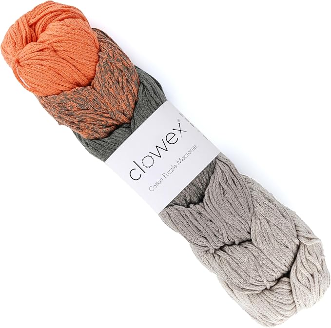 7 Colored Gradient Braided Cotton Macrame Cord, 3mm x 218 yds Variegated Artisan Macrame Yarn, Rainbow Craft Cord, Multicolor Macrame Rope for Crocheting and Knitting by clowex